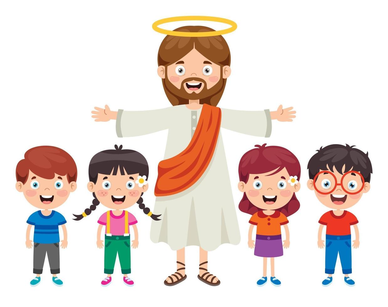Cartoon Drawing Of Jesus Christ vector