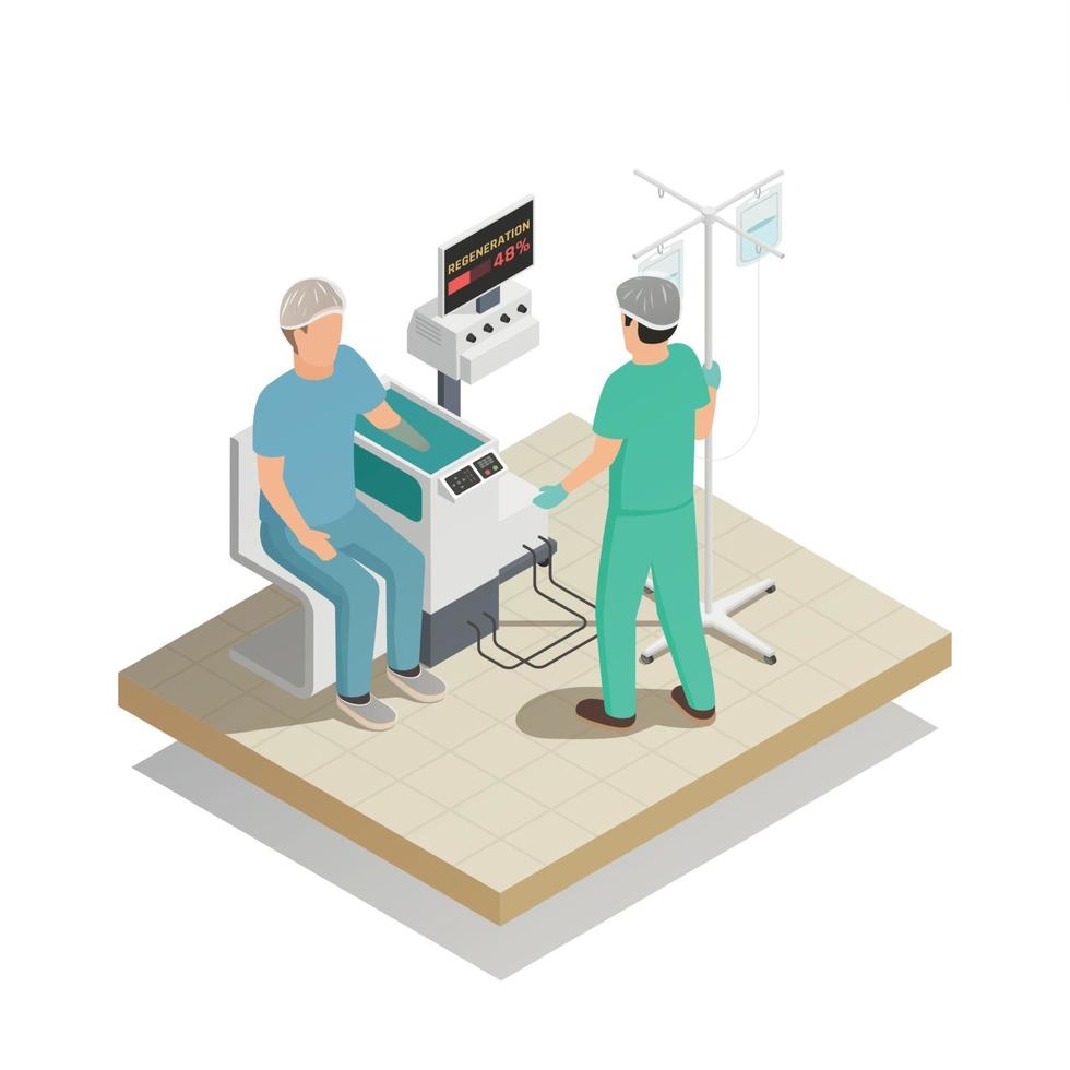 Ilustración de vector de composición de tecnología futura de medicina