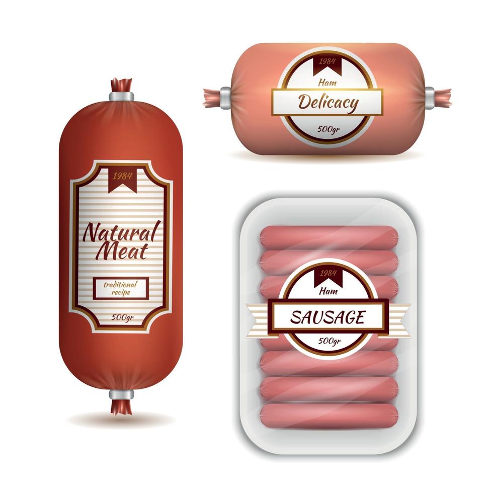 Identity Meet Products Set Vector Illustration