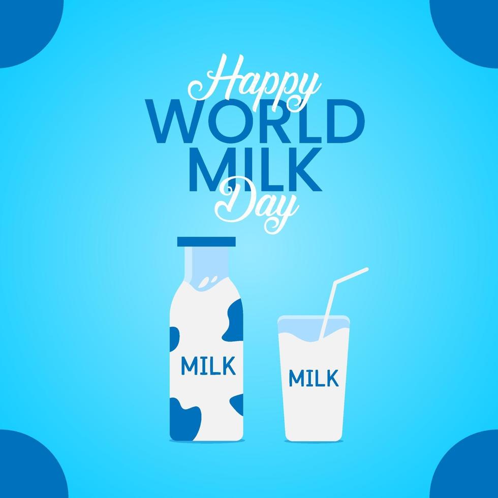 World milk day celebration vector