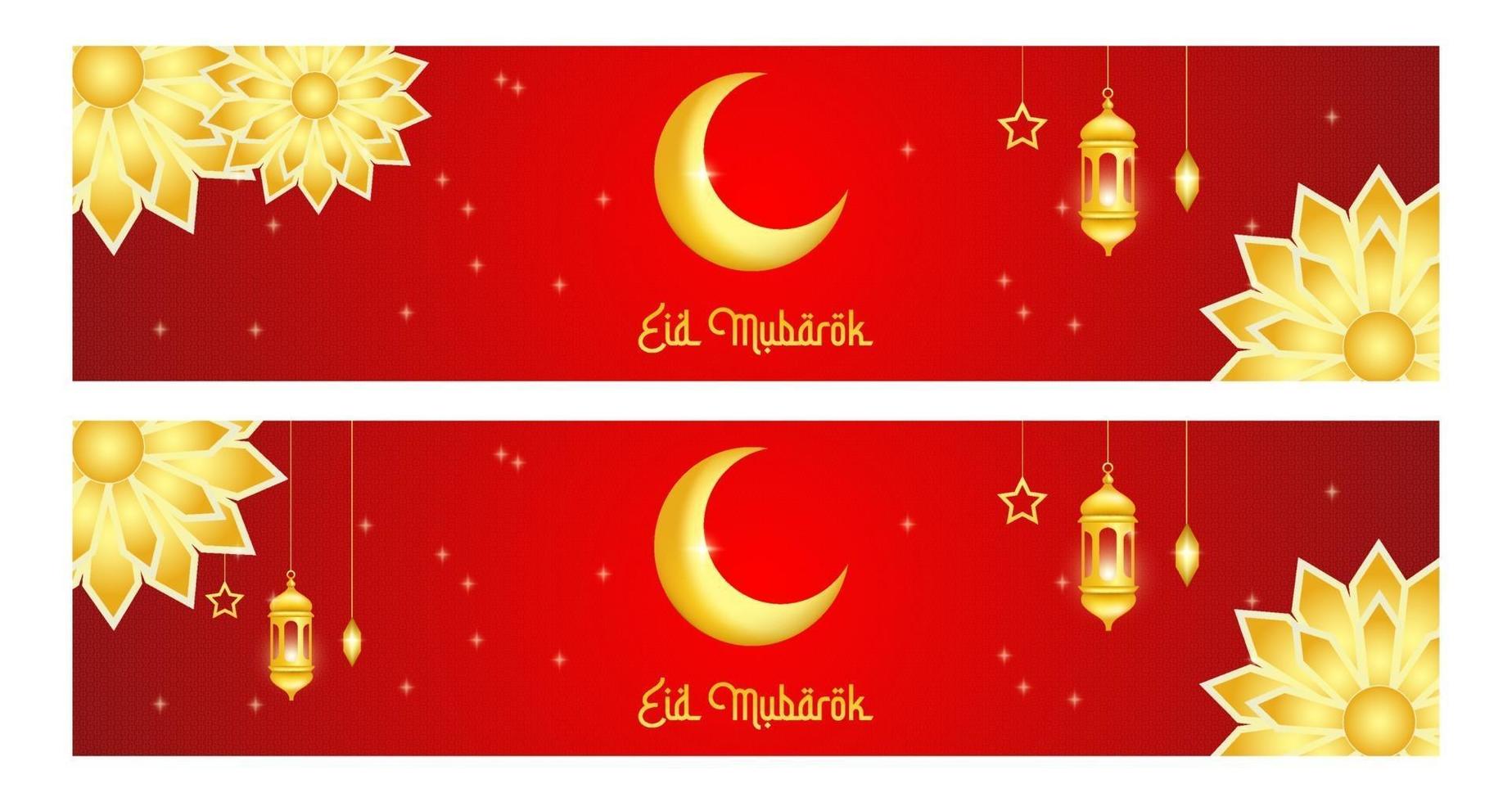 Eid Mubarak background banner vector