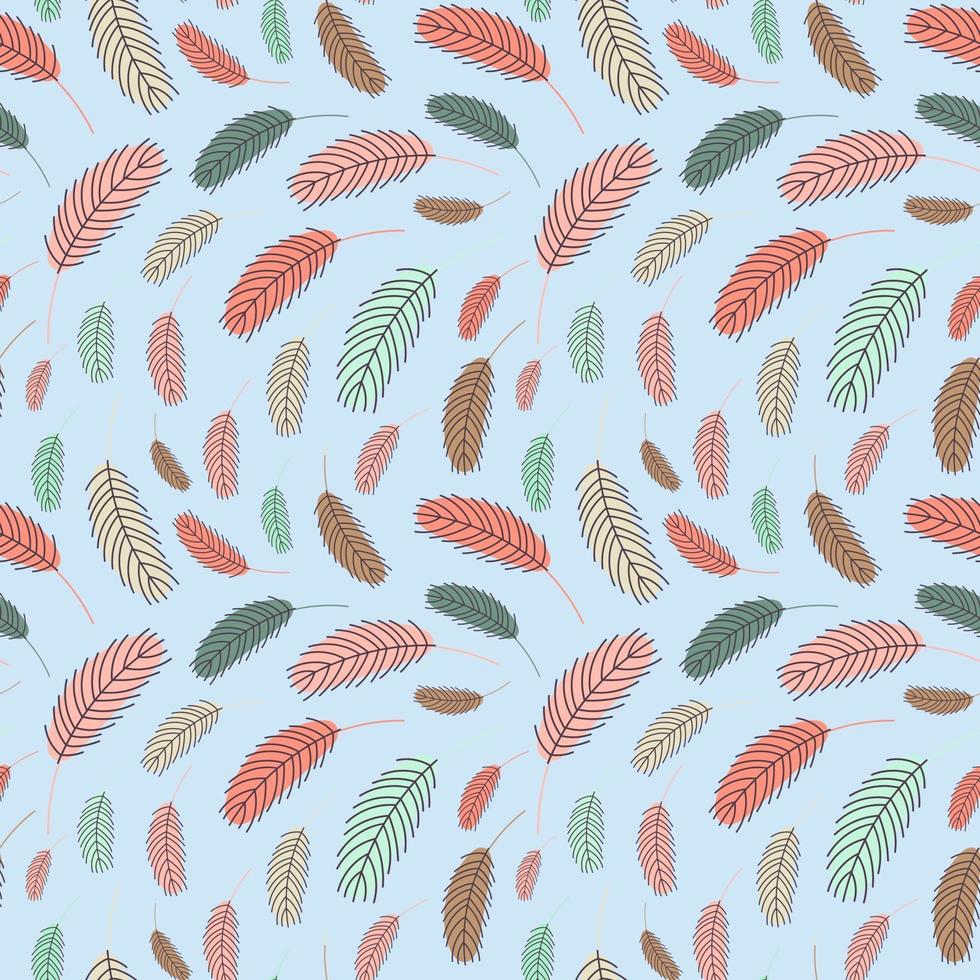 Feathers seamless pattern. Vector illustration