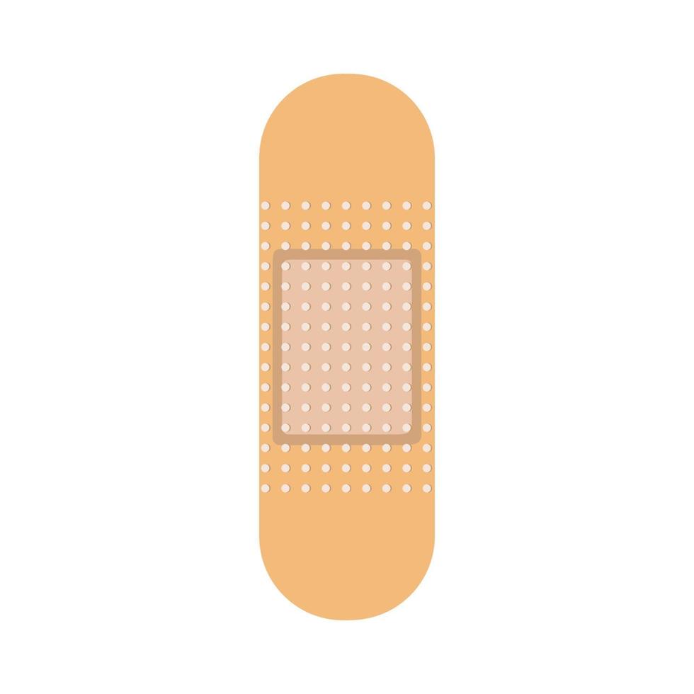 Medical Band-aid. Antiseptic band-aid. Flat vector illustration isolated on a white background.