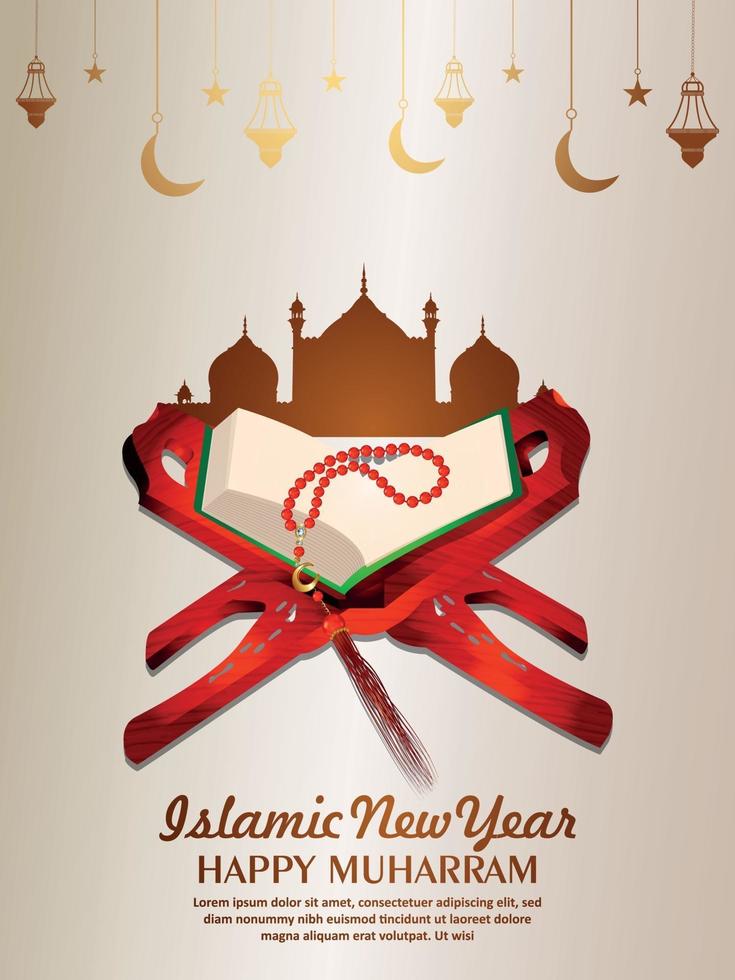 Vector Illustration Of Islamic New Year With Holy Book Quraan And Mosque 2392042 Vector Art At Vecteezy Vector Illustration Of Islamic New Year With Holy Book Quraan And Mosque 2392042 Vector Art At Vecteezy