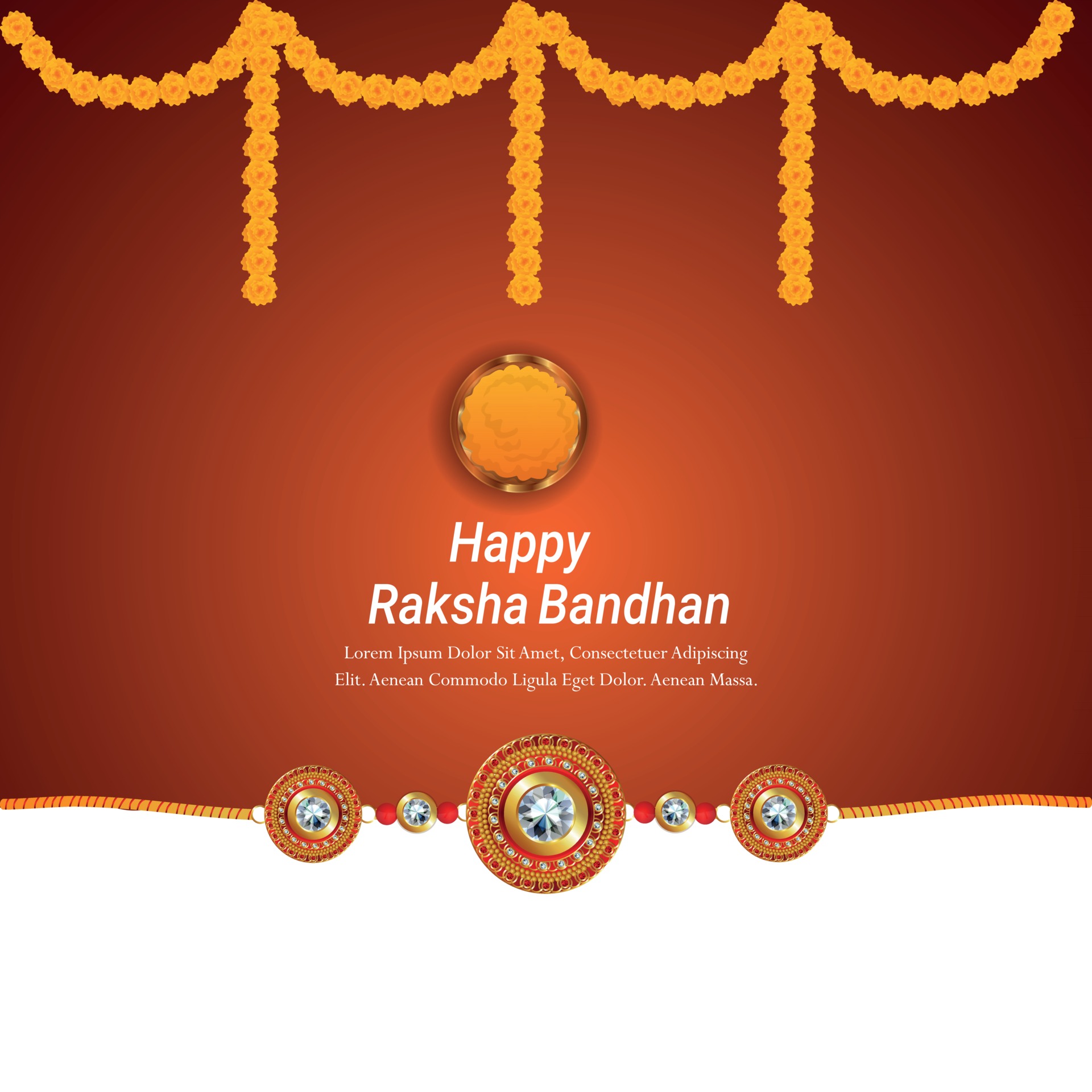 Happy raksha bandhan celebration background with creative vector  illustration of garland flower 2392114 Vector Art at Vecteezy