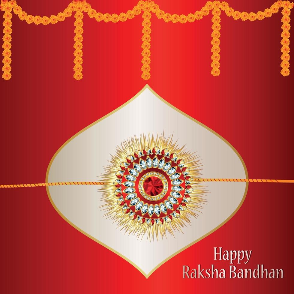 Indian festival happy raksha bandhan invitation greeting card and background vector