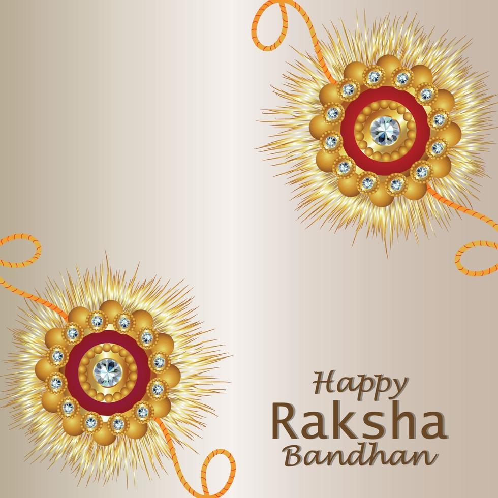 Fondo de celebración de raksha bandhan feliz con ilustración de vector creativo de flor de guirnalda