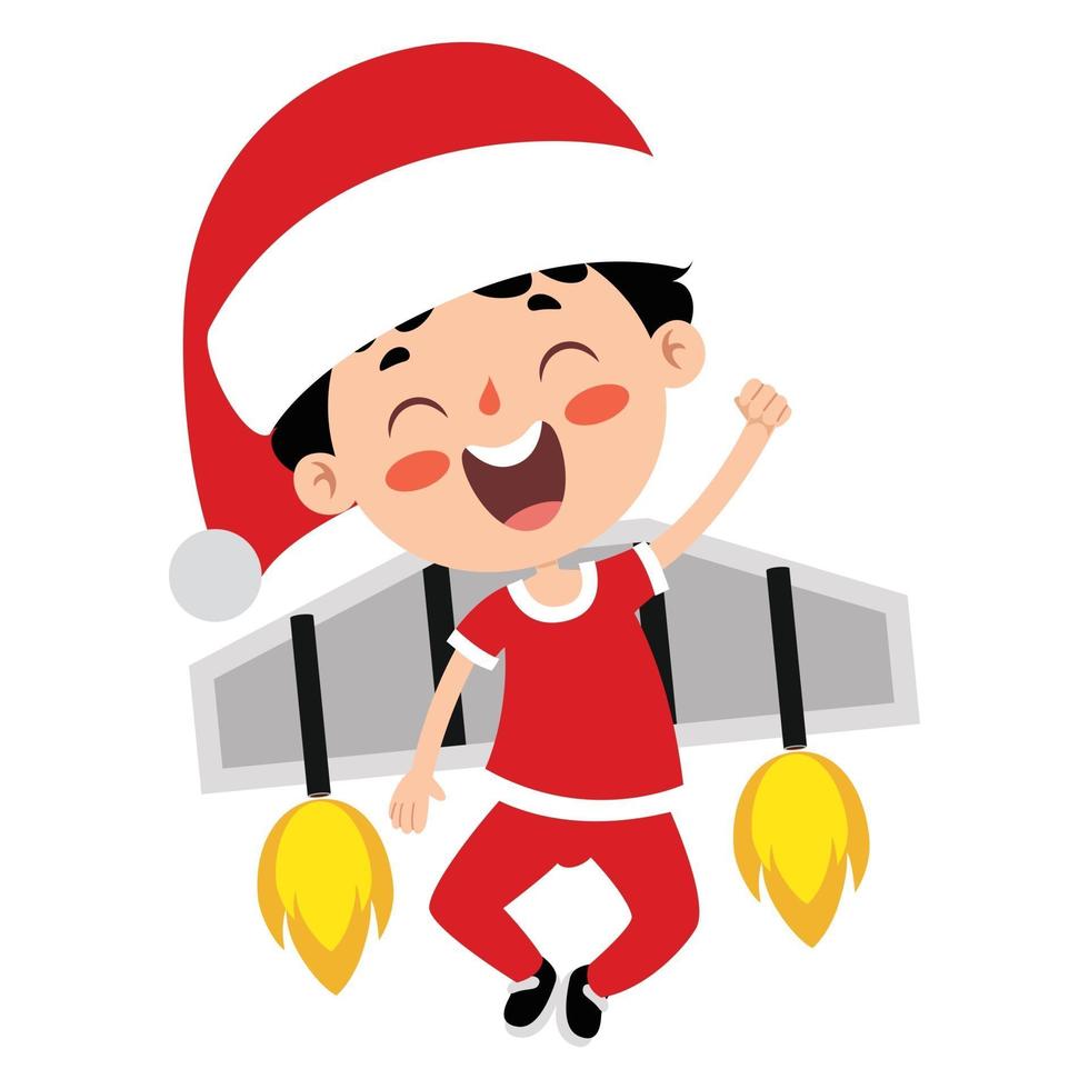 diseño de tarjeta de felicitación de navidad con personaje de dibujos animados vector