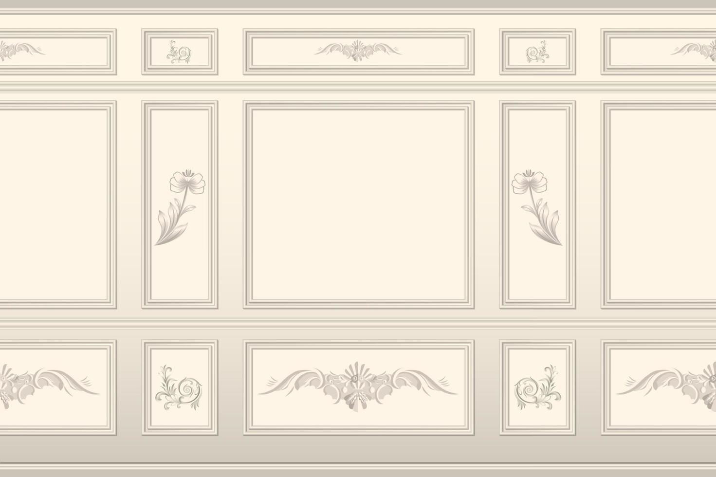 stucco wall panel moulding seamless vector