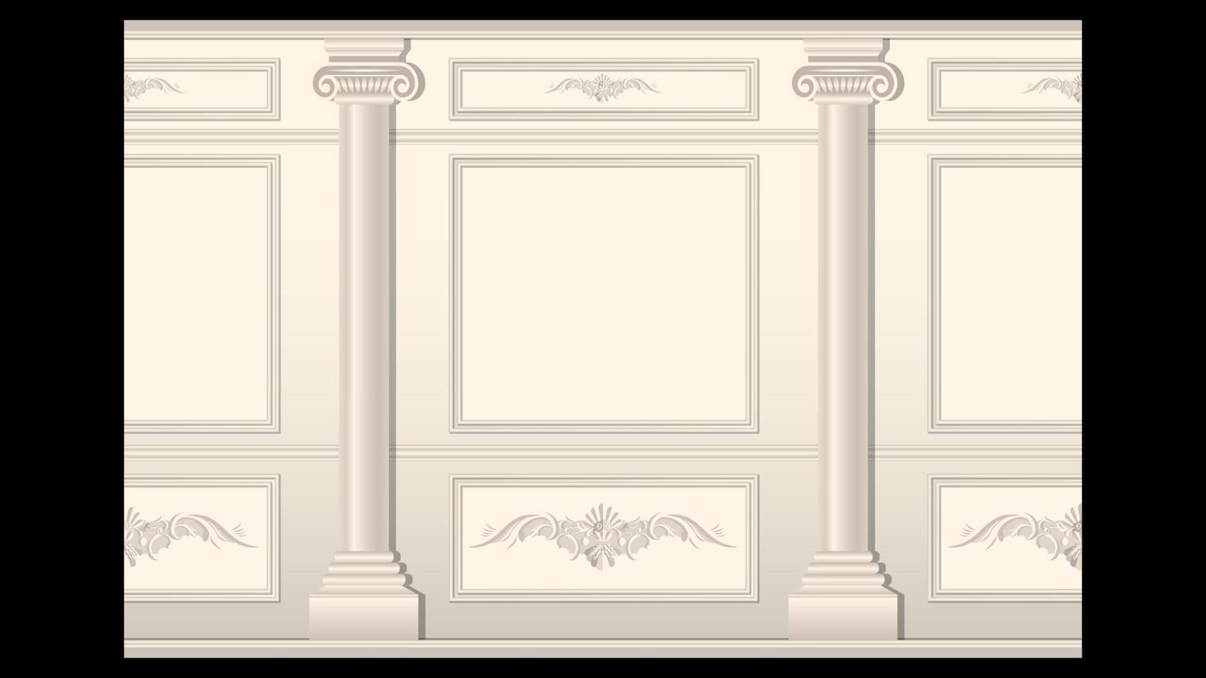 stucco wall columns panel moulding seamless vector