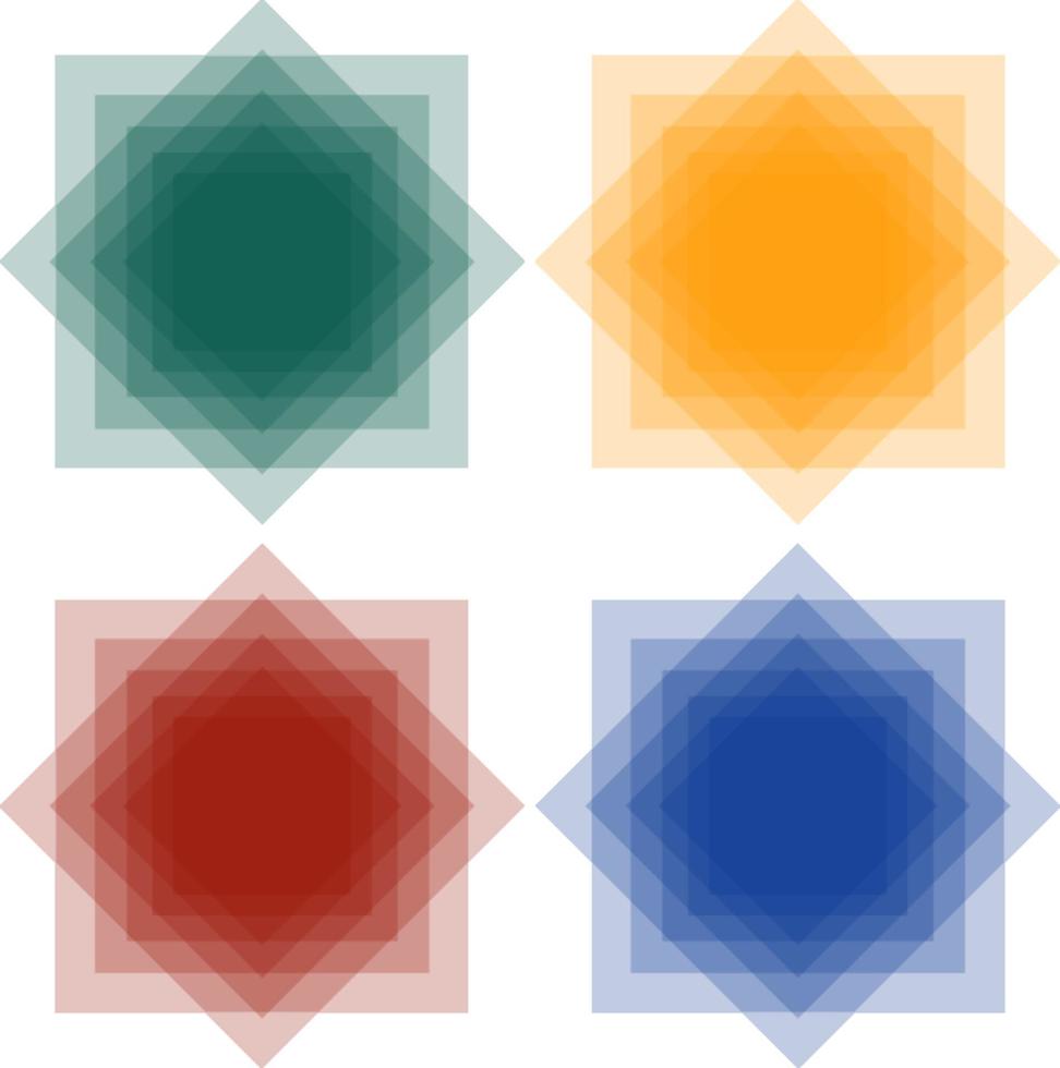 Set of Abstract Squares 2 vector