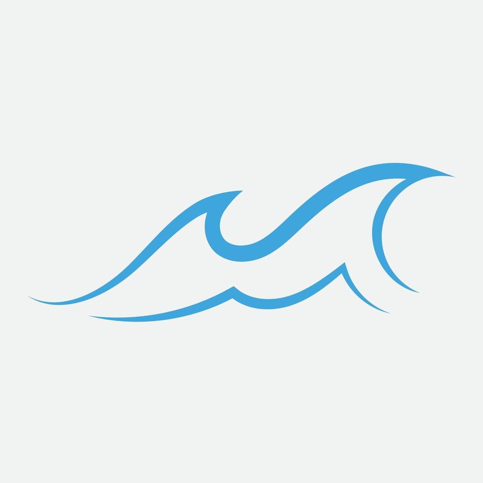 Water wave Logo design vector Template