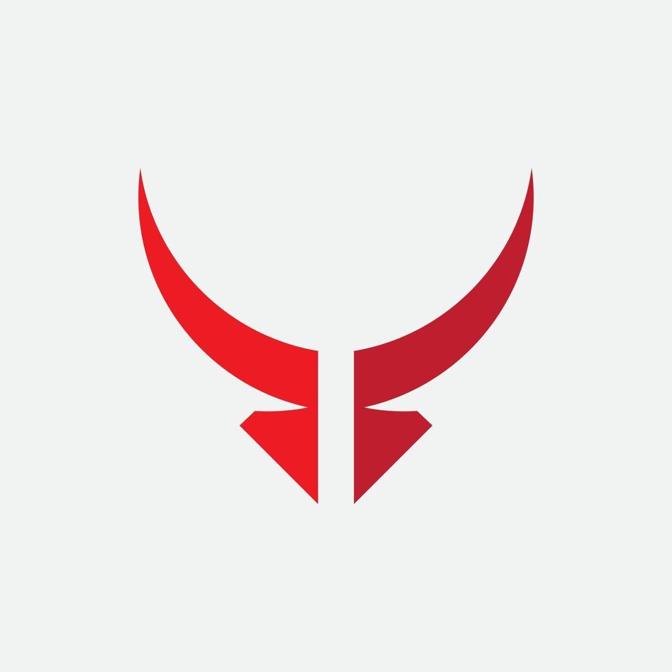 Ilustración de icono de vector de plantilla de logotipo de Red Bull Taurus