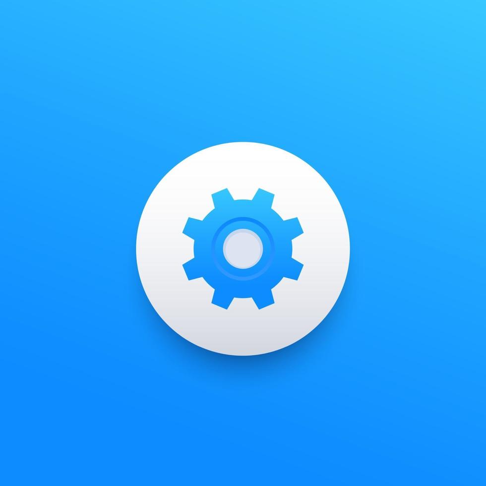 preferences icon with cogwheel vector