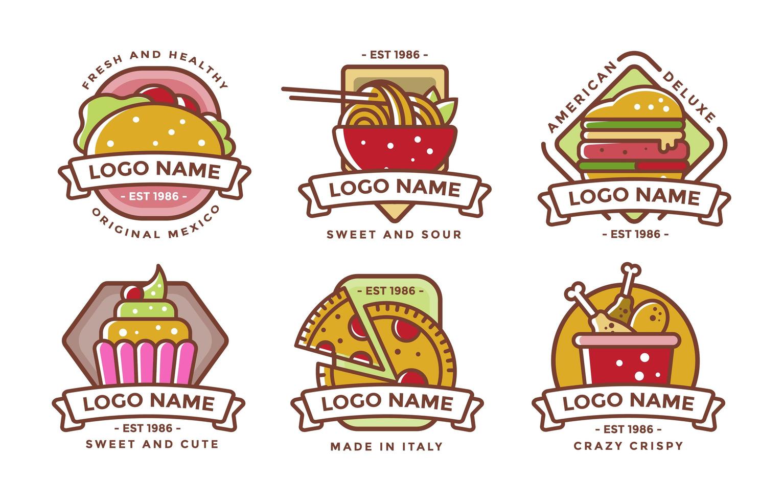 Food Logo Collection vector