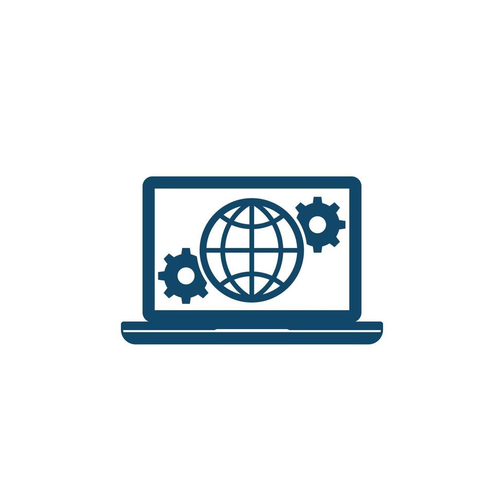 Global settings network configuration icon vector