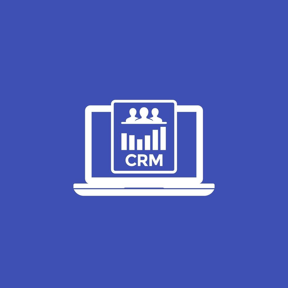 icono de vector de software de sistema crm