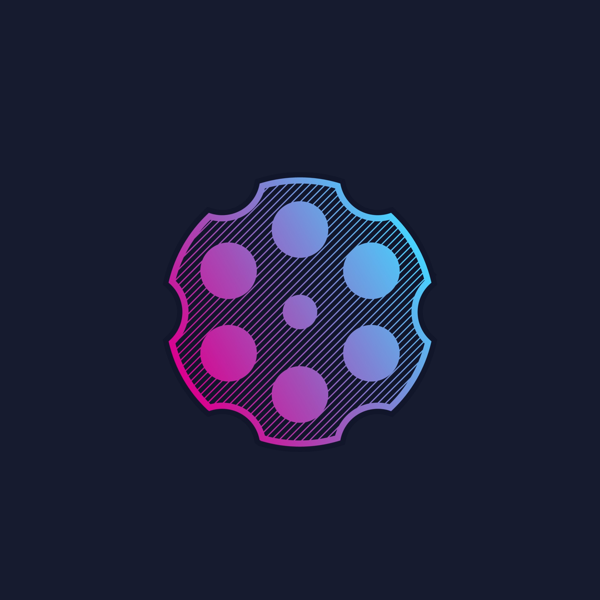 cylinder of a revolver vector illustration with gradient 2392682 Vector