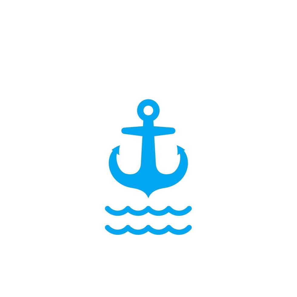 anchor icon on white vector