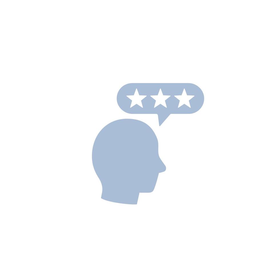 Customer review and feedback vector icon