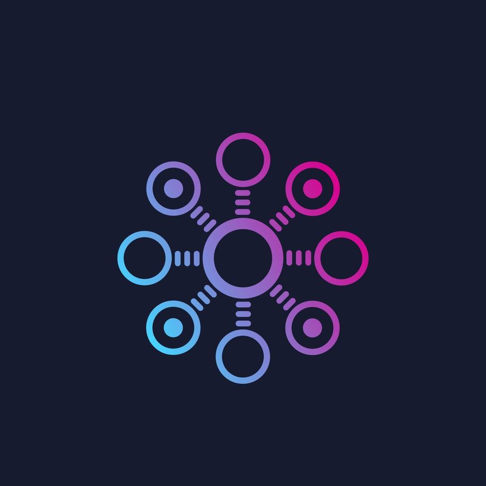 decentralization concept vector icon