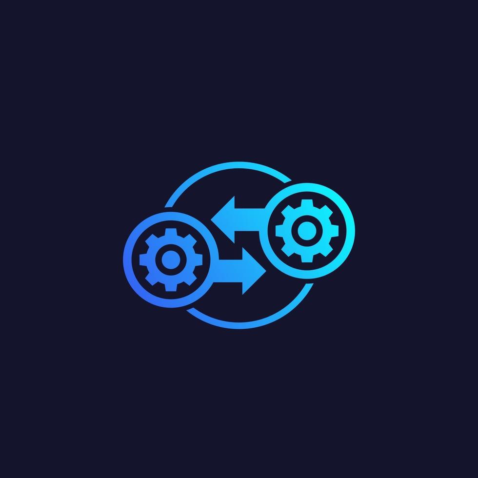 Integration and optimization vector icon