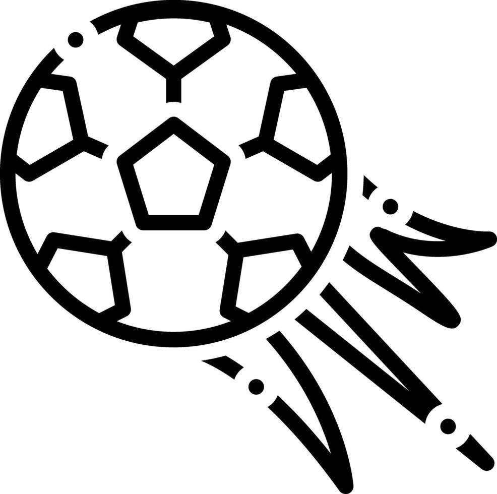 icono de línea de fútbol vector