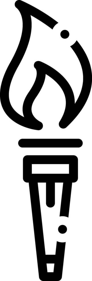 Line icon for flame vector