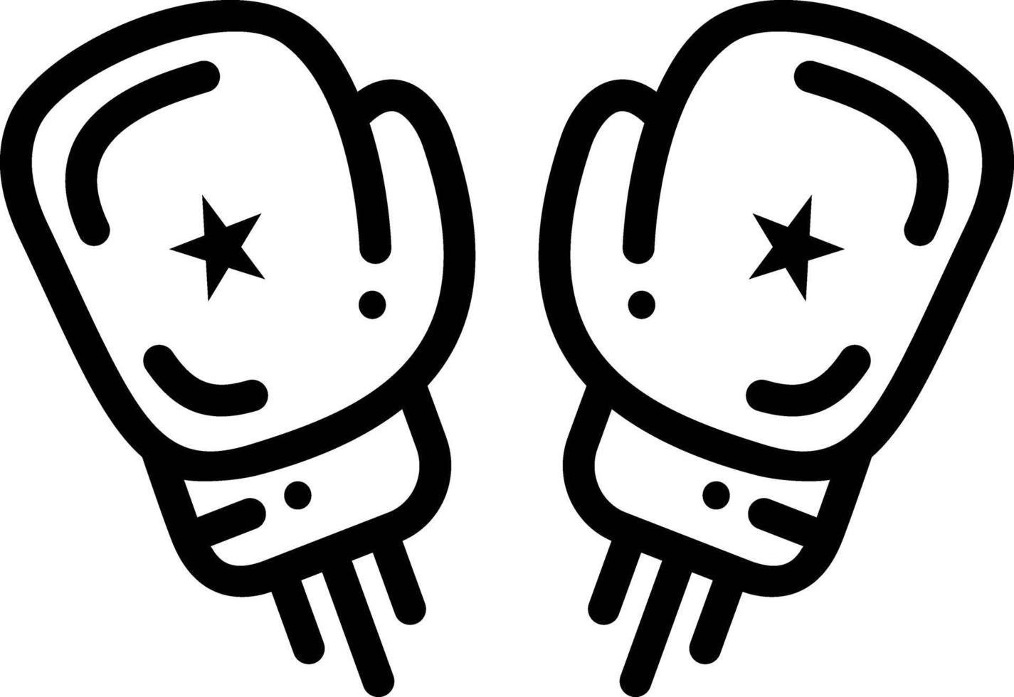 Line icon for boxing gloves vector