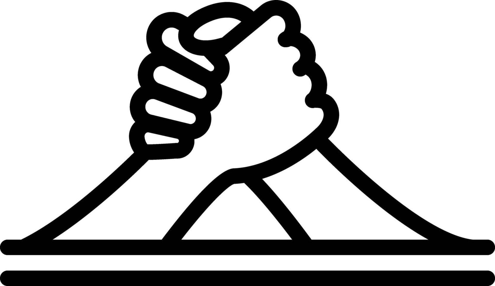 Line icon for arm wrestling vector