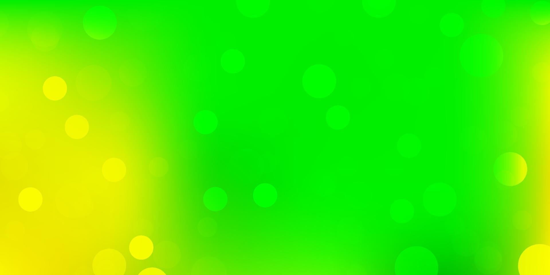 Light green, yellow vector texture with disks.