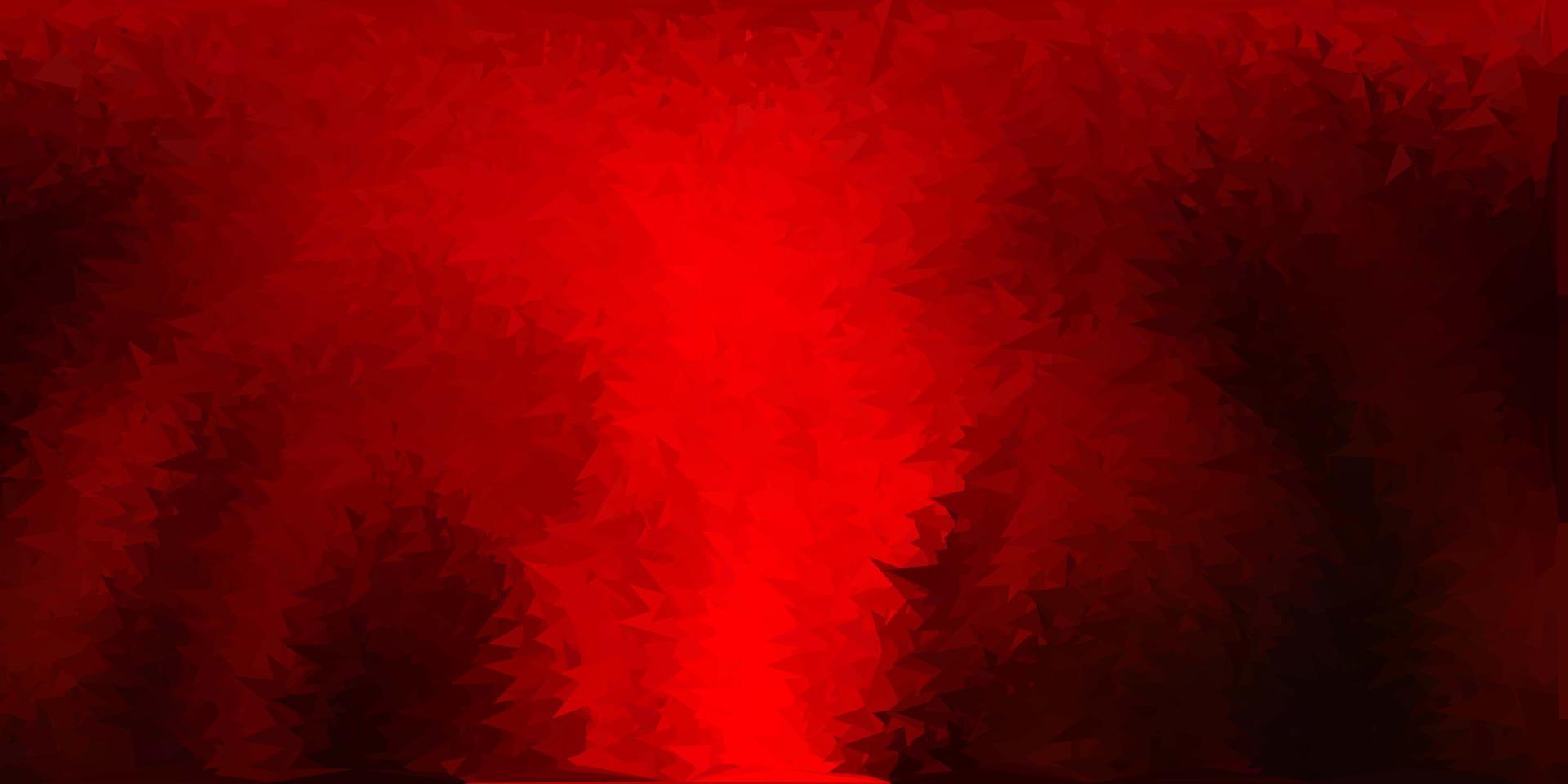 Dark red vector abstract triangle texture.