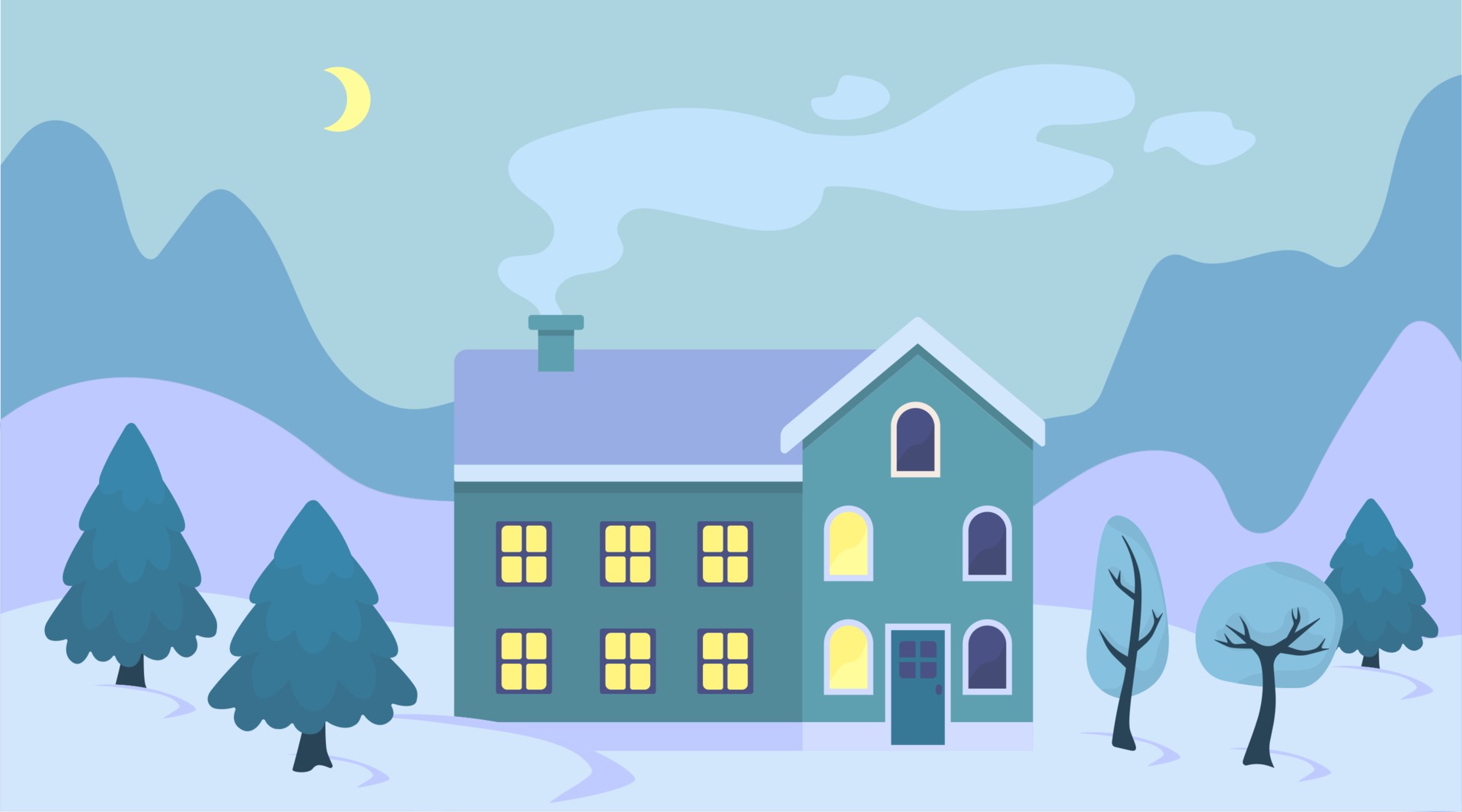 Cute cartoon Christmas house in the snow landscape illustration Winter scenery town exterior with Christmas tree and mountains 2393037 Vector Art at Vecteezy Cute cartoon Christmas house in the snow landscape illustration Winter scenery town exterior with Christmas tree and mountains 2393037 Vector Art at Vecteezy
