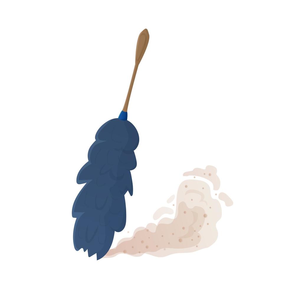 Cute cartoon ostrich feather duster sweep dust vector