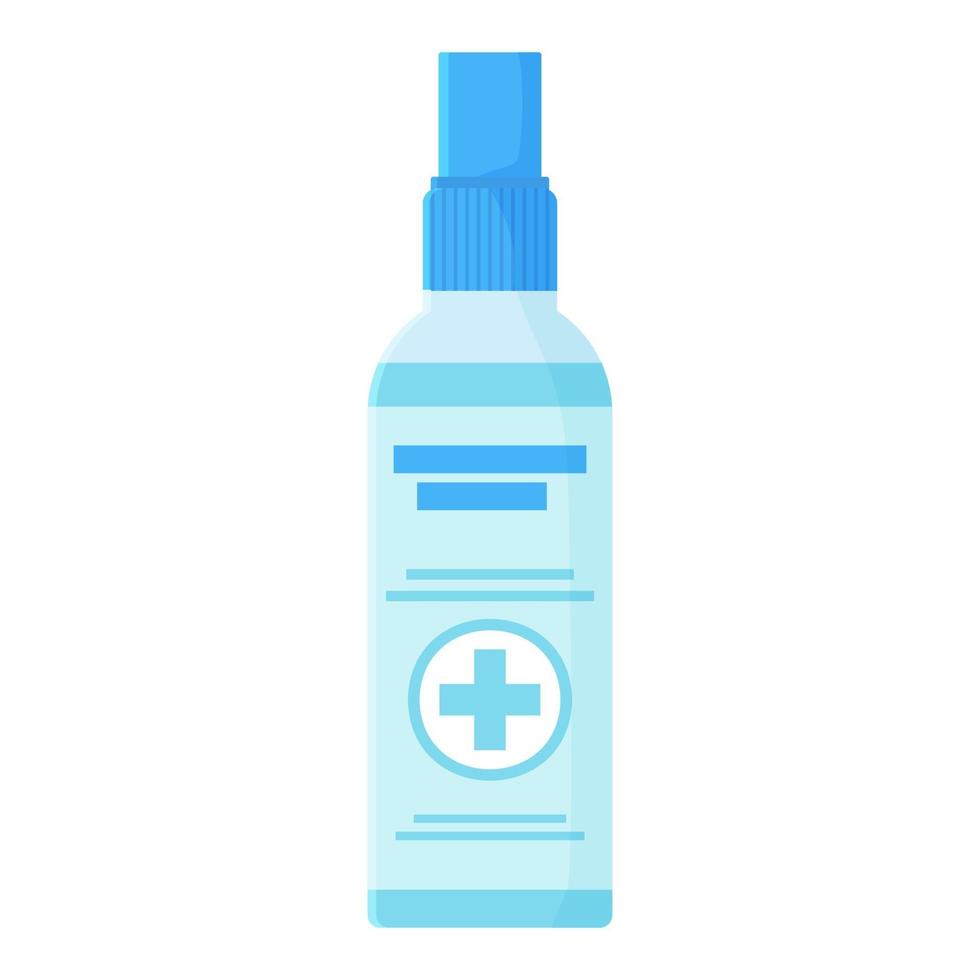 Blue pocket hand sanitizer in flat style vector