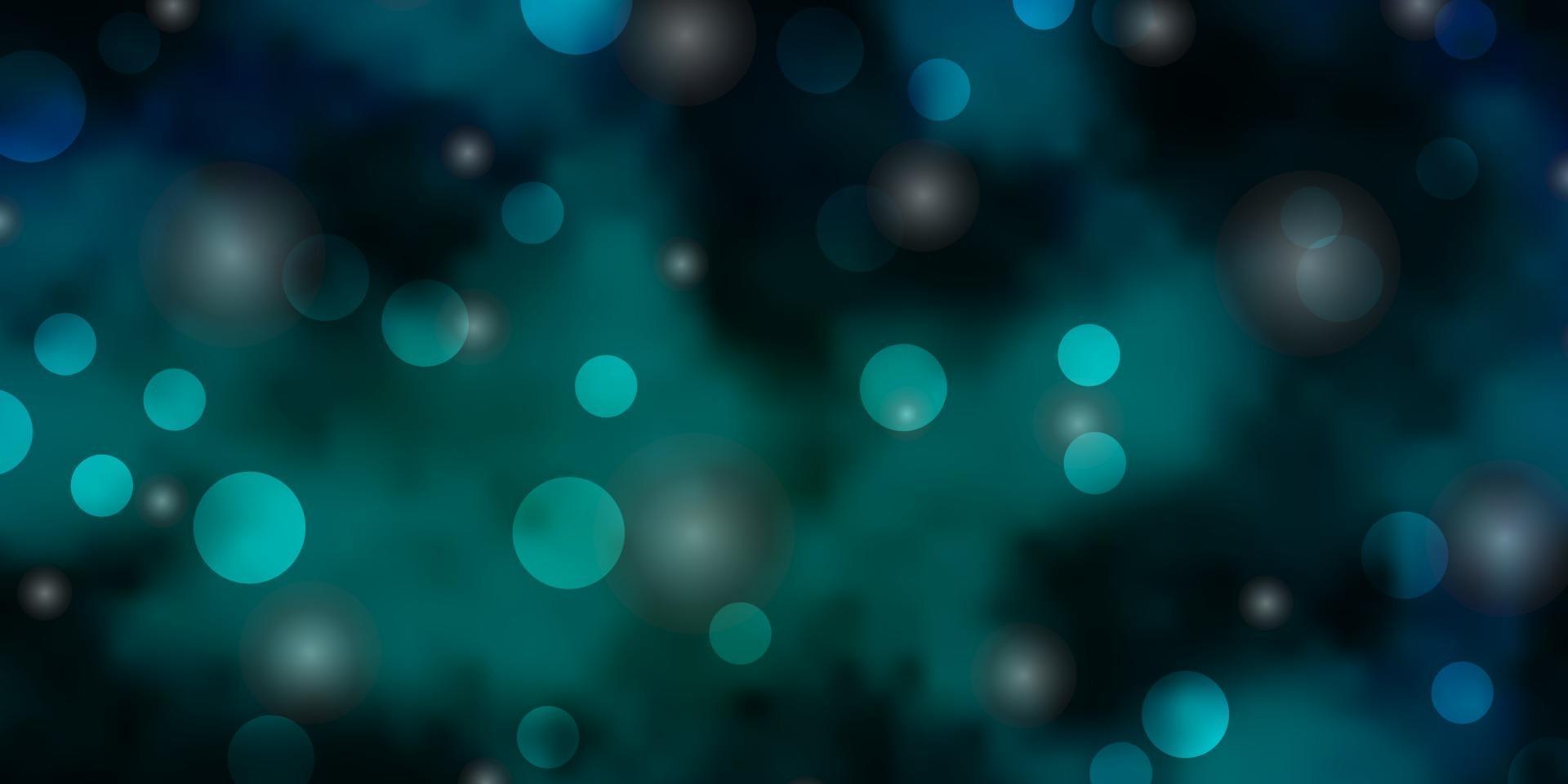 Light BLUE vector pattern with circles, stars.