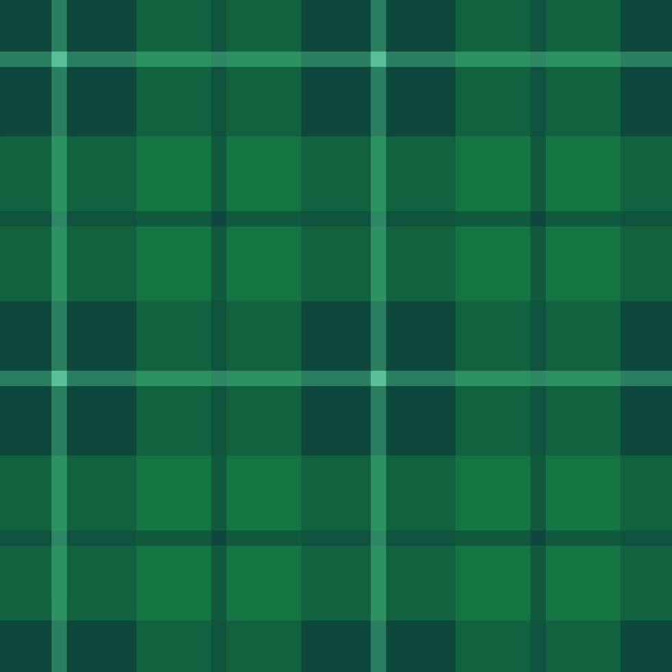 Green plaid seamless traditional scottish kilt pattern  Can be used as decoration fo saint Patrick Day or Christmas backdrop  fabric textile  blanket print  Stock vector illustration in simple style