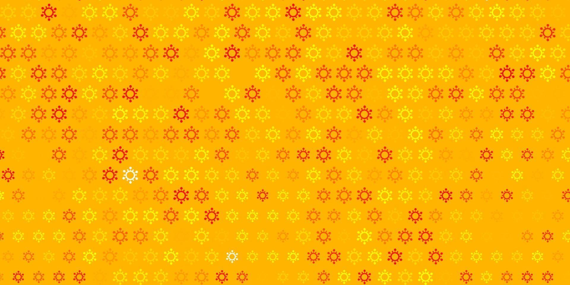 Light orange vector backdrop with virus symbols.