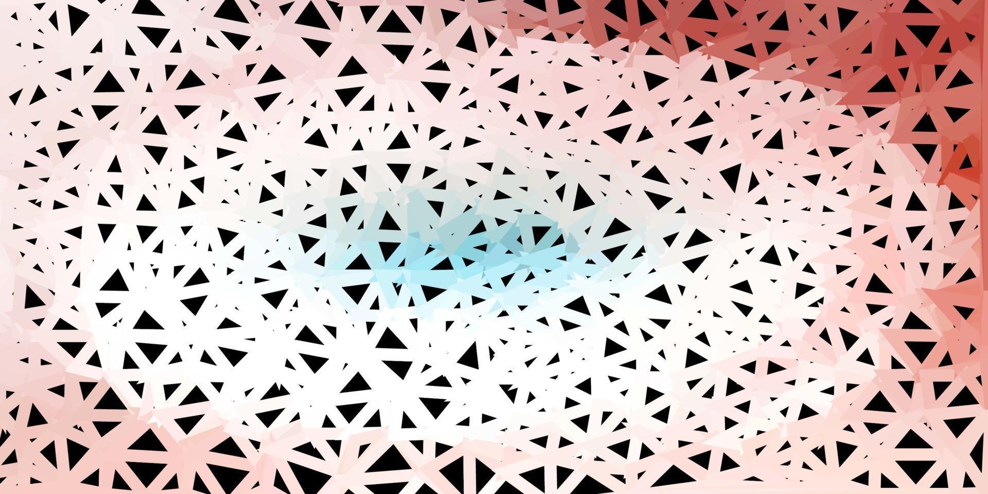 Telón de fondo de mosaico de triángulo vector rosa claro, verde.