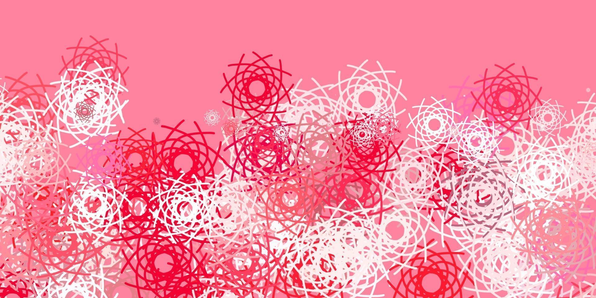 textura de vector rosa claro, rojo con formas de memphis.