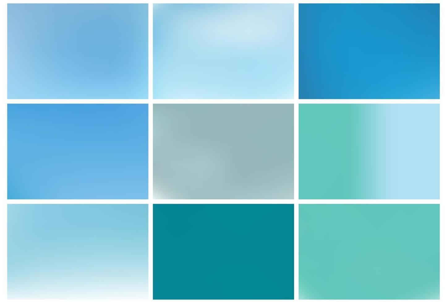 Gradient Blue abstract backgrounds set vector