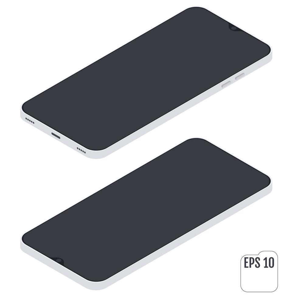 Modern Isometric smart phone Vector