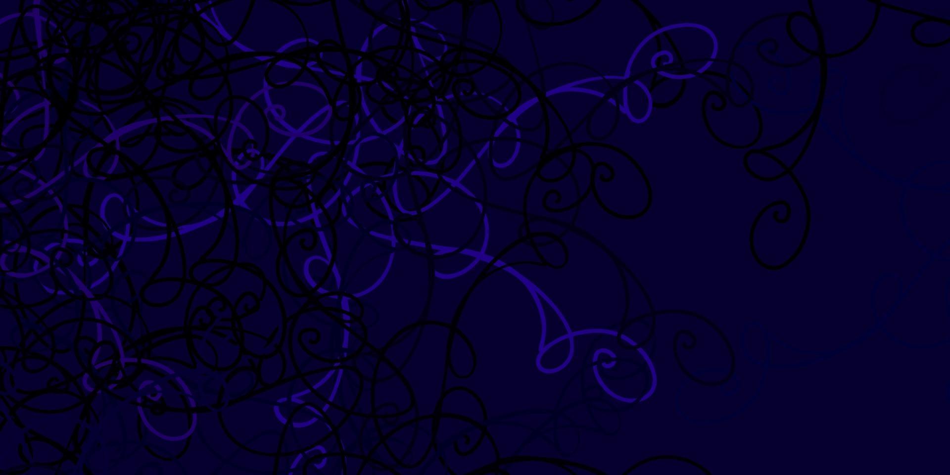 Light Purple vector background with curved lines.