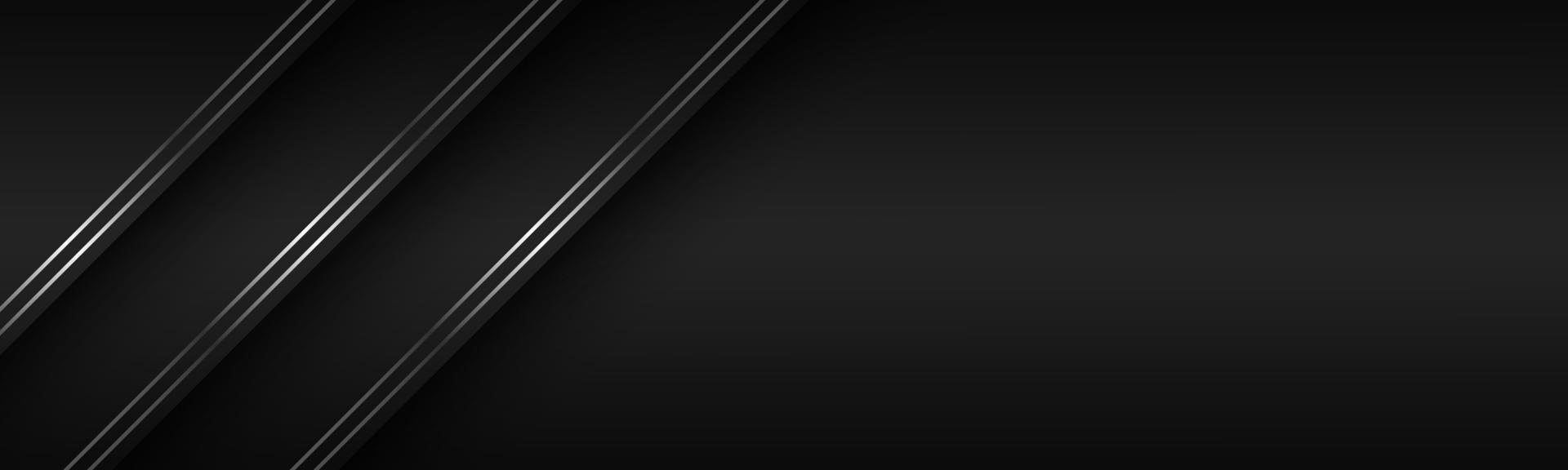 Black modern material header with diagonal silver lines banner for your