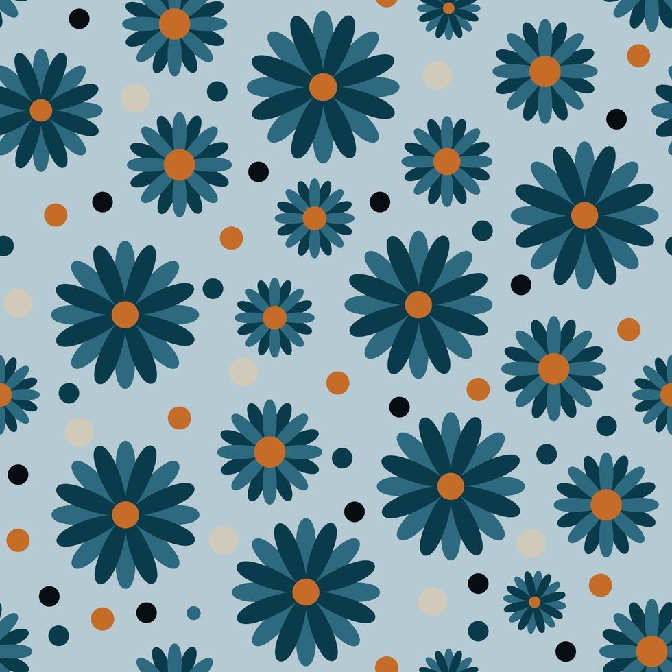 Seamless Flower Pattern Background Repeatable floral vector pattern