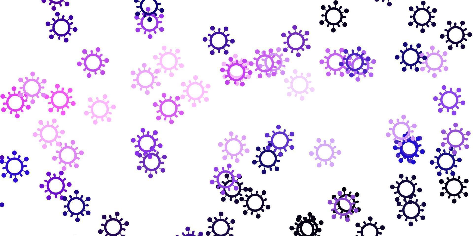 Light purple vector texture with disease symbols.