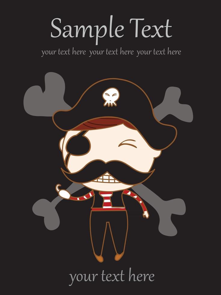 Vector Illustration of Children Pirate