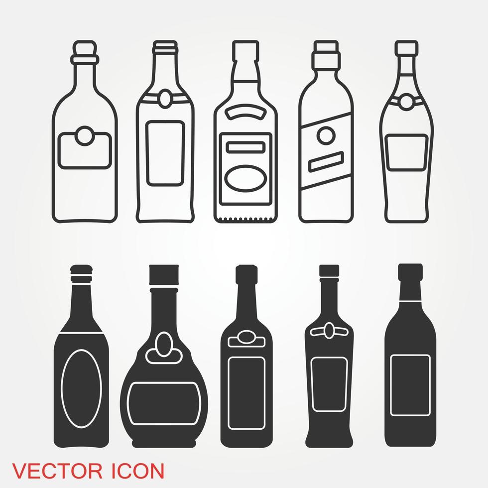 vector icono de botella