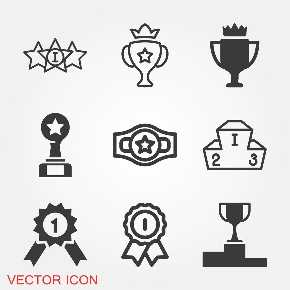 conjunto de iconos de campeón vector