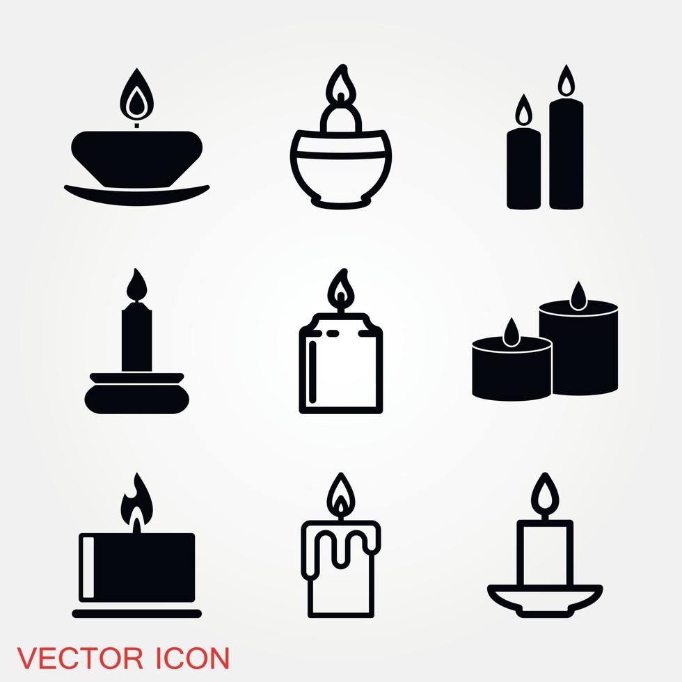 conjunto de iconos de vela vector